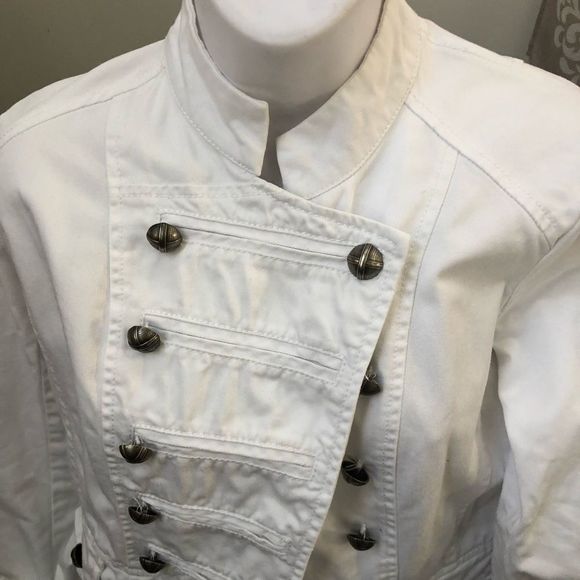 Polo USA Jeans white double breasted jean jacket S - Picture 2 of 7